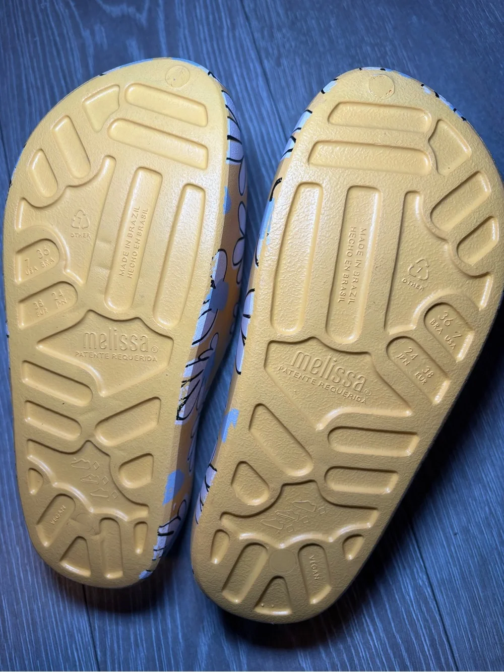 Melissa Yellow Daisy Print Slide Sandals